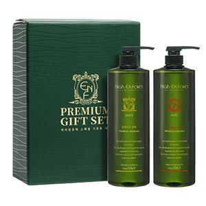 하이앙포레 2종 샴푸 기프트세트 일반캡 1000ml x 2개입 프리미엄 + 수분마스카라