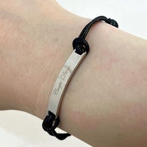 끈팔찌 써지컬 각인 팔찌 이니셜 커플 손목 액세사리 남자 여자 학생 템 매듭 실팔찌 스틸 만들기 심플