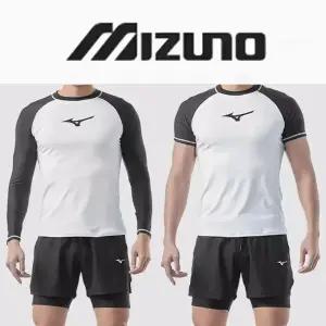 미즈노 MIZUNO 남성 래시가드 반팔 긴팔 기본 수영복 비치 워터파크 물놀이 휴가