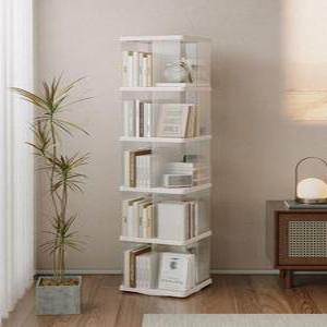 이동식 회전책장 거실 틈새 원형 바퀴형 아크릴 코너 책꽂이