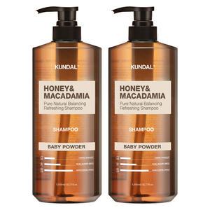 쿤달 허니 앤 마카다미아 네이처 샴푸 베이비파우더향, 1058ml, 2개