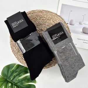 인따르시아 신사양말 10켤레 남성정장양말 남자장목양말 무지검정 구두 면양말