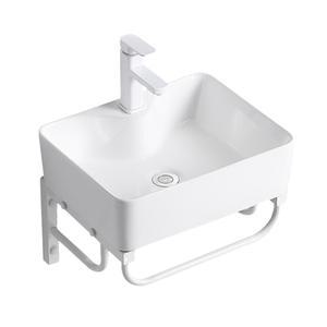 세라믹 세면대 슬림 벽걸이 대야 4837E 호텔 간이 통합형 보조주방 코너 인테리어