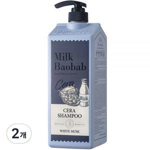 밀크바오밥 세라 샴푸 화이트머스크향, 1.2L, 2개