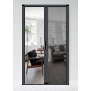 간이 중문 접이식 슬라이딩 프레임 반투명 투명형 여닫이 도어레일 간이문 기술 차단