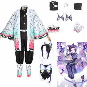 할로윈 파티 소품 용품 장난감 코스튬 코쵸우 시노부 코스프레 의상 애니메이션 악마 슬레이어 하오리 망토