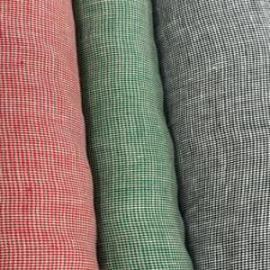 원단스토리 리투아니아 린넨 체크 바이오워싱퓨어 테이블보 가림막 원피스 대폭원단