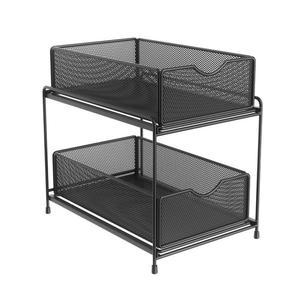 인출식 싱크대 슬라이딩 인출 서랍식 서랍형 하부 하부정리대 양념통 걸이 검정