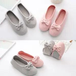 해피리본 덧신실내화 논슬립 미끄럼방지 S/M/L 여자거실화 룸슈즈거실화 면실내슬리퍼 유치원 선생님