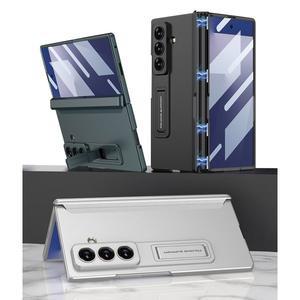 갤럭시Z폴드7 시큐어 컴플릿 글라스 가드 힌지커버 풀커버 스탠드 휴대폰 케이스 F966 폰 커버