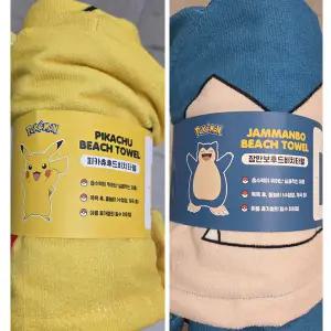 포켓몬 후드판쵸타월 2종택1 잠만보 피카츄 후드비치타월