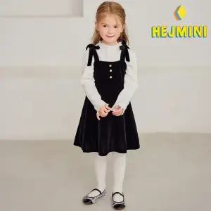 [헤이미니] 리본벨벳뷔스티에원피스