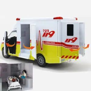 유아 대형 문열리는 사이렌 구급차 피규어 세트 장난감 남자아이 구조대 어린이