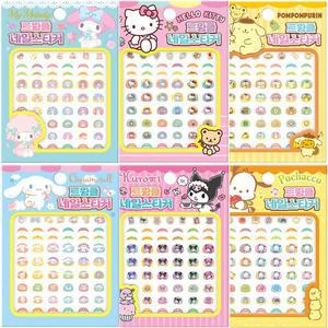 산리오캐릭터즈 트윙클 네일스티커 폼폼푸린 헬로키티 포차코 마이멜로디 쿠로미
