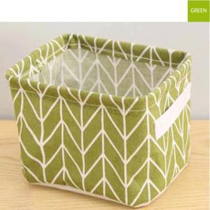 패브릭 생활 방수 북유럽st 책상 바구니 색상 그린 접이식바구니 미니바구니 다용도바구니