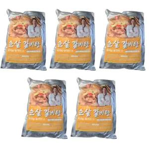 장사의신 순살 갈비탕 보양식 밀키트 뼈없는갈비탕 600g x 5팩
