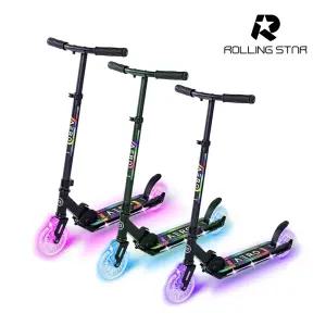 롤링스타 어린이 초등학생 LED 야광 두발 킥보드 에어로3