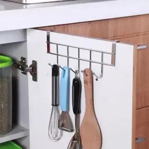간편설치 옷장 싱크대 방문걸이 소품 정리 도어행거 도어걸이5구 주방정리행거 조리도구정리