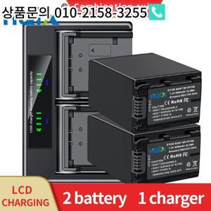 HQIX 소니 HDR-PJ580E 카메라 NP-FV100 듀얼 충전기 배터리