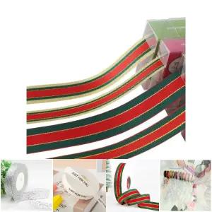 롤리본 츄리 리본 10yd 25mm/공예/만들기/어린이/어린이집/유치원/선물/크리스마스/포장용/장식용/포장