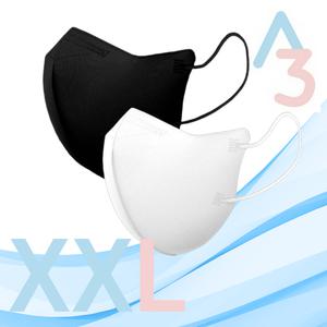 A3 새부리형 초특대형 마스크 100매 블랙 화이트 특대형 얼큰이 빅사이즈 초대형 얇은 쿨 여름용 KC인증