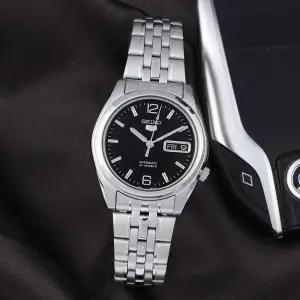 [세이코]5 SNK393K1 오토매틱 데이데이트 아날로그 클래식 남자 메탈 손목시계 c