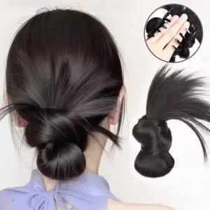 [홀리지]브릭스 클립형 집게핀 내츄럴 로우번 부분가발 패션가발