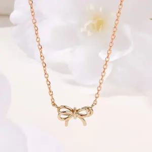 [비앤비골드] 14K/18K 더블 콤비 매듭 리본 체인 목걸이 SNN41893