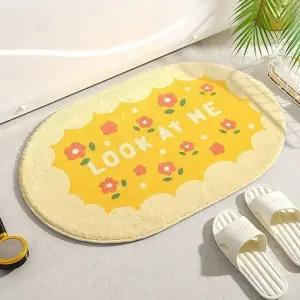 플라워 발매트 미니 거실 욕실 극세사 러그 ur 436