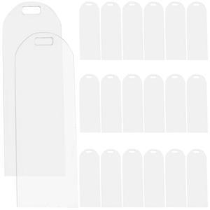 책갈피 빈 투명 아크릴 직사각형 공예 섬세한 책 마커 작은 술 포함 6 20PCs