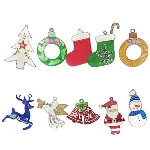 미술학원 크리스마스소품 가랜드 색칠도안 3개/ 아동만들기수업 축제행사장용 월데코