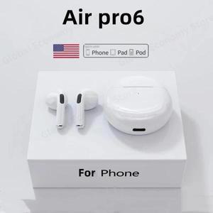 Air Pro6 Tws 스마트 터치 컨트롤 무선 헤드폰 Bluetooth 5.2 이어폰 스포츠 버드 모든 폰용 음악 헤드셋