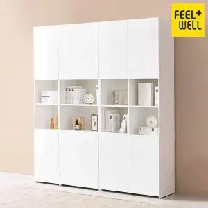 [필웰]E0자재 레아 6단 책장 겸 수납장 600 상하수납형 DVX