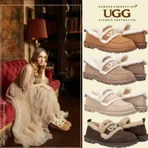 오즈웨어 25년신상 바이올렛 키높이 로퍼 UGG 양털슬리퍼 방수 호주어그슬리퍼