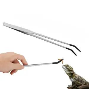 파충류 피딩 롱핀셋 곡선형 다용도 집게 핀셋 롱핀셋 피딩핀셋 파충류롱핀셋 먹이주기 밀웜