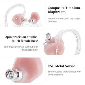 Kinera Celest Rue 이어폰 복합 티타늄 6mm 마이크로 다이나믹 드라이버 헤드셋 케이블 Hifi 음악 IEM 선물