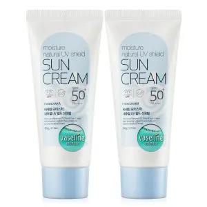 바세린 내추럴 UV 선크림 썬크림 x 2개 / SPF50+ PA++++ 60ml 자외선차단 미백 주름개선 기능성