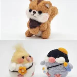양모펠트 인형 만들기 DIY 세트 랜덤 디자인 귀여운펠트인형