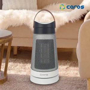 캐로스 미니온풍기 소형 전기 히터 PTC 탁상용 휴대용 사무실 온풍기 CEH-PS2KWW
