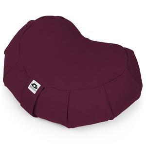 워터글라이더 국제 명상 쿠션 (플럼) 크레센트, 메밀 껍질 채움, 바닥 베개 또는 쿠션, 요가 시트, 자푸, 미국산