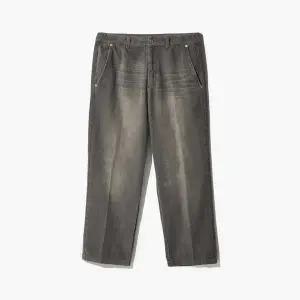 [하프클럽/에스티코]코듀로이 워싱 와이드팬츠 그레이 (와이드핏) DPAVD64WSG