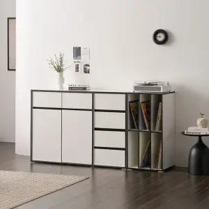 보루네오 마르체 바움 1600 와이드 LP보관 6칸 감성 서랍수납장 BOW546C (착불)