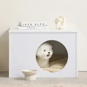 잉글랜더 바오 강아지집 고양이 숨숨집 겸용 협탁 600400