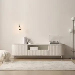 나무뜰 템스 라운드 템바보드 세라믹 서랍 거실장 2000 CNG901C (착불)