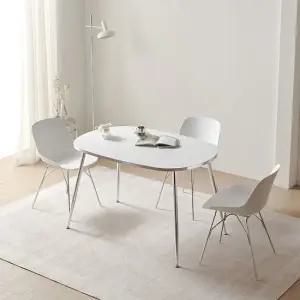 보루네오 마르체 밀리 식탁 테이블 실버 타원형 1200 BPK517C (착불)