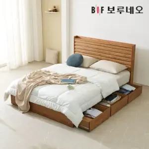 보루네오하우스 프라임 에빌 원목 수납 퀸사이즈 침대+20T