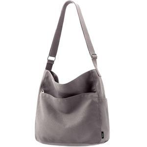 칼리디 캔버스 토트백 큰 호보 크로스바디 숄더 핸드백 지퍼 메신저백 MAX 캐주얼 대학생