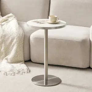 이리스 원형 사이드 실버 테이블 침대 소파 협탁 카페 보조 미니 티테이블 업소용 미드센츄리 400