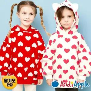 [앤디애플] 러브쫑긋후드왕기모롱티셔츠