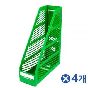 화일꽂이 박스 초록색x4개 파일정리 서류정리 수납함